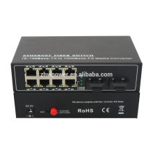 2sc 8RJ45 10/100 / 1000M Fiber Media Converter, SM 1310nm MM 850nm wasserdicht einzigen Fiber Media Converter